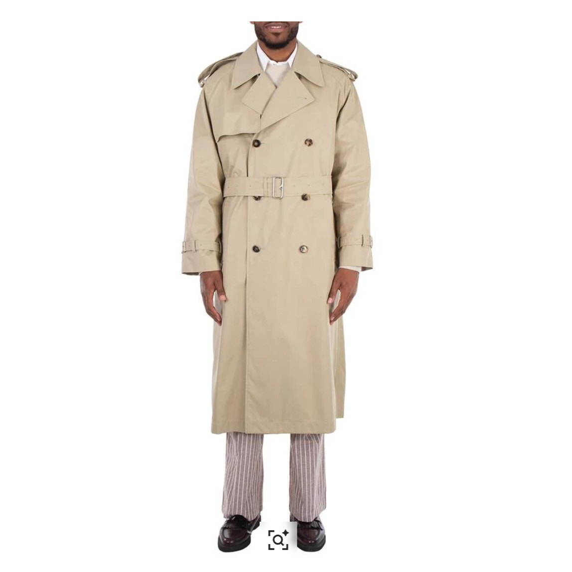 Burberry Of London Castleford Trench Coat Men's Size 40 Beige Long Sleeves